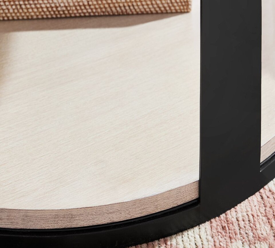 Cayman Round Wood & Metal Coffee Table Pottery Barn Australia